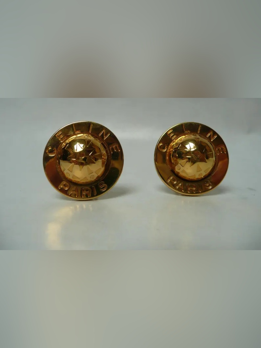 Vintage Rare Authentic Celine 1990s Clip-on Earrings